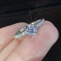 Уелинг жени звънят кръгли кристали бижута Модна външен вид електропластиран пръстен за сватба за сватба