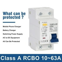 RCCB RCD Тип A AC RCBO DPNL остатъчен прекъсвач на веригата на тока