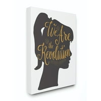 Ступел индустрии революция млада жена Портрет Злато Черно дизайн платно стена изкуство от събота вечер пост