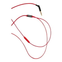 Симфонизирани слушалки за дърво в ухото - слушалки с микрофон с микрофон - кабелен жак - червен