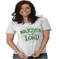 Исус Врат Тениски Тениска За Жени Се Радват В Господ Радост Религиозни Християнски