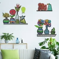 Персонализирани цветя ваза саксийни стелажи стени стикери домашна декорация самозалепващи стикери за стена самозалепващи се
