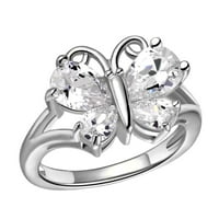Uloveido Platinum Plated White CZ Diamond Piercing обеци колиета и пръстени бижута за момичета жени жени