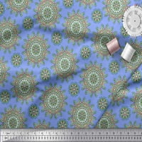 Soimoi копринена тъкан художествена цветна мандала отпечатана занаят тъкан край двора широк
