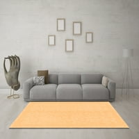 Ahgly Company Indoor Round Solid Orange Modern Area Rugs, 5 'кръг