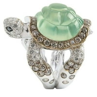 Opolski Fashion Women Rhinestone Inlaid Turtle Ring сватбена годежа бижута подарък