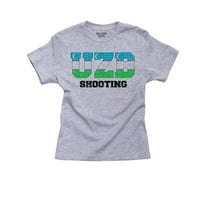 Узбекистан стрелба-Олимпийски Игри-Рио-памучна младежка сива тениска