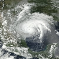 Сателитен изглед на урагана Харви над печат на плакат на Тексас от изображения на Stocktrek