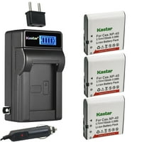 Kastar CNP- Battery and LCD AC Charger Compatible with PREZIO HDC-3533, PREZIO HDC-3535, Rich DVH Series DVH-R30, DVH-R50, DVH-R55, DVH-566, DVH-566II, DVH-592+, DVH-592II