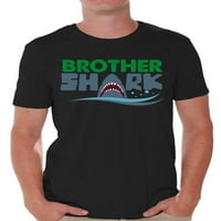 Неудобни стилове Брат акула тениска за мъже акула Мъжки семейни ризи колекция съвпадащи тениски за акула за семейни подаръци за акула за него акула тематично парти облекло семейни ваканционни ризи ризи