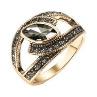 Amousa Vintage Geometric Ring Fashion Round Ring Gifts за жени Приятели