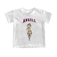 Детска мъничка бяла тениска от бял лос Анджелис Ангели