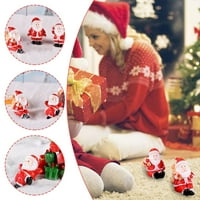 Коледни миниатюрни фигурки смола Дядо Коледа настолни площад H фигурки T7S4