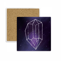 Crystal Universe Sky Fantasy Star Blue Square Coaster Cup MAC