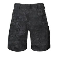 Susanny Men Cargo Shorts Отпуснато прилягане с джобове Мъжки баскетболни къси панталони с джобове цип камуфлажни торбички за мъже за небрежни бутони Мъжки компресирани къси