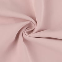 Уникални изгодни предложения на жените разрошване врата бутон надолу вратовръзка талията риза рокля розов ХС