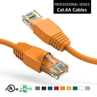 3ft CAT6A UTP Ethernet Network Booted Cable Orange, Pack