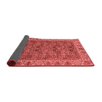 Ahgly Company Indoor Rectangle Abstract Red Modern Area Rugs, 2 '3'