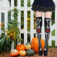 Eyicmarn жени Хелоуин дълги чорапи, средно висока тръба Дишаща лятна есен Карикатура Възрастни чорапи