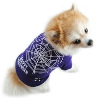 Тениска от печат от памук за домашни любимци за малки средни кучета кученце Хелоуин костюм