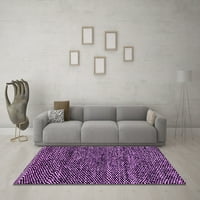 Ahgly Company Indoor Round Abstract Purple Modern Area Rugs, 6 'кръг