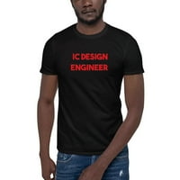 Червен инженер за дизайн на IC с къс ръкав памучна тениска от неопределени подаръци