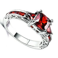 Yinguo Fashion Zircon Square и малък диамантен пръстен за деня на Свети Валентин един размер