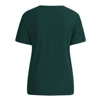 Ризи за жени жени най -добър приятел писма роза отпечатани тениски Причинени блузи върхове армия зелено m
