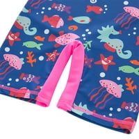 Kid Girls Chic Rash Guard Swimsuit Pink The Sea Pool Purp Swim Wear Beach Bouthing костюм