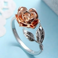 duhgbne розов подарък жени пръстен мода регулируемо цвете за пръст отворен пръстен сватбени пръстени