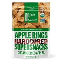 Изработени в природата - Органични ябълкови пръстени Сушени плодове, - Не -ГМО веган сушена плодова закуска