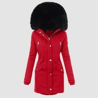 Плюс размер зимни палта за женско яке женски камуфлажно палто яке топло качулка яке за палто изходно облекло 'облицована зимна качулка дебел топъл гащеризон