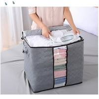 Сгъваема чанта с голям капацитет за съхранение на дрехи организатор за завивки, одеяла, спално бельо, Сгъваема със здрав цип, под легло за съхранение