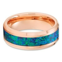Сватбен пръстен от розово злато, сватбен пръстен Opal, въртящ се карбиден пръстен, годежен пръстен, сватбен пръстен