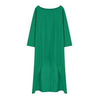 Комплекти за жени модни ежедневни дълги ръкави удобни костюми суичър плътни цветове върхове блуза зелено размер m