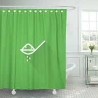 Бяла лъжица линия захар безплатна завеса за душ баня завеса за баня
