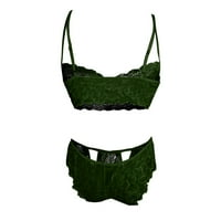 Trcompare женски мек сутиен и чорапогащник комплект нощно облекло бельо Sexy-Greenl