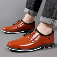 Обувки за мъже от естествена кожа Ежедневни обувки за мъже кожени бизнес обувки Оксфорд За Мъже, кафяви