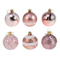 Коледни топки висящи украса коледно дърво орнаменти за парти топка абитуриент розово злато модел