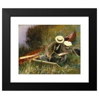 John Singer Sargent Black Modern Framed Museum Art Print, озаглавен - Изследване на врати от врати