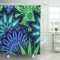 Сив карнавал флорален проследяващ природа етнически модел с цветя дизайн цветен мод душ завеса за баня
