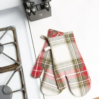 Fabstyles Celebration Plaid Terry Oven Mitts, памук, 14 7