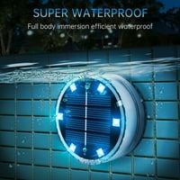 Просвещение слънчева потопяема LED светлина с смукателни чаши и магнити Водно отблъскващи IP светлини за плаващ басейн за басейн Аквариумни светлини