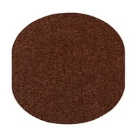Ambiant Saturn Collection Pet Friendly Area Rugs Chocolate - 4 '6' Oval