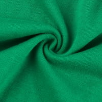 Ханас блузи дамски ежедневни Мода Коледа печат дълъг ръкав о-врата пуловер Топ зелено л