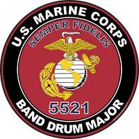 S.M.C. MOS Band Drum Major Decal 3.8 - червено