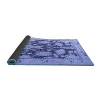 Ahgly Company Indoor Rectangle Резюме Сини съвременни килими, 3 '5'