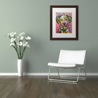 Изкуство 'далматинска любов' платно от Дийн Русо, бял мат, дървена рамка