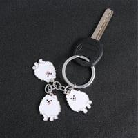 Pomeranian Fape Car Key Ring Metal Creative Keyring Моден подарък за дами