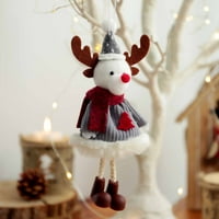 Внанда Коледа висяща кукла Коледа Дядо Коледа снежен човек Елк мечка висящи орнаменти коледно дърво висящи декорации за прозорци врата камина